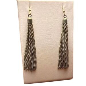 South Moon Under Antique Gold Tone Chain Tassel Dangle Earrings Women's Jewelry